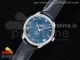 De Ville Hour Vision 41mm SS VSF 1:1 Best Edition Blue Dial Roman Markers on Black Croco Leather Strap A8500 Super Clone