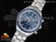 Speedmaster Moonwatch Co-Axial OMF 1:1 Best Edition Blue Dial on SS Bracelet A9300 (Black Balance Wheel) V2