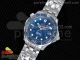 Seamaster 300M Chronometer SS Blue OMF 1:1 Best Edition on SS Bracelet A2824 (Black Balance Wheel)